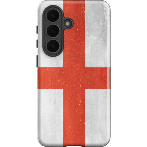 England Flag Distressed Galaxy S26 Plus Impact Case