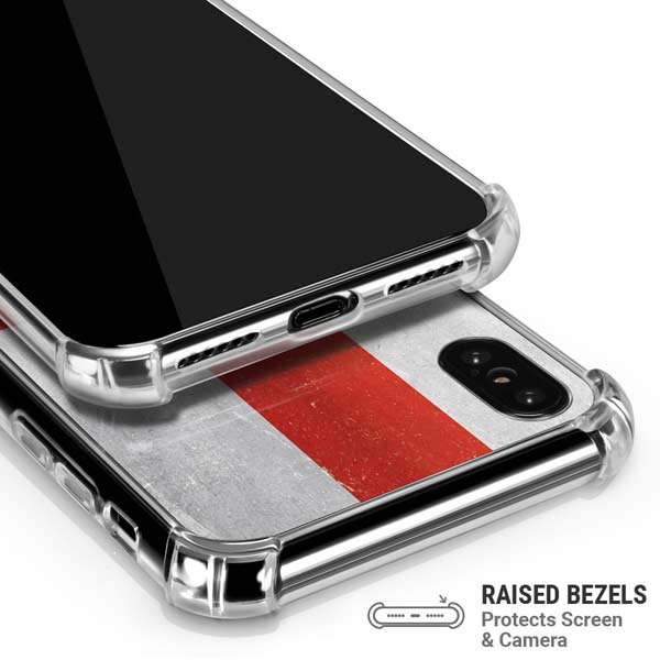 England Flag Distressed iPhone X/XS Clear Case
