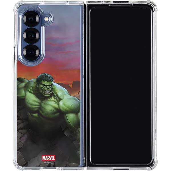 Marvel Enraged Hulk Galaxy Z Fold7 Clear Case