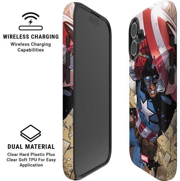 Marvel Captain America Epic Shield Break iPhone 16 Magsafe Impact Case