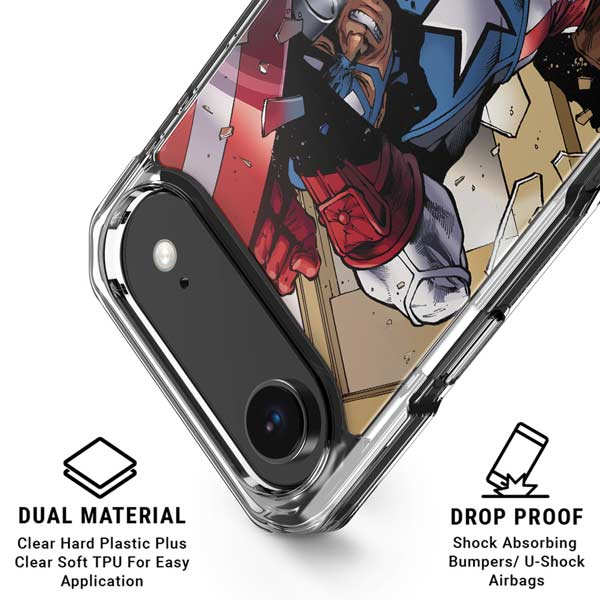 Marvel Captain America Epic Shield Break iPhone 17 Air Clear Case