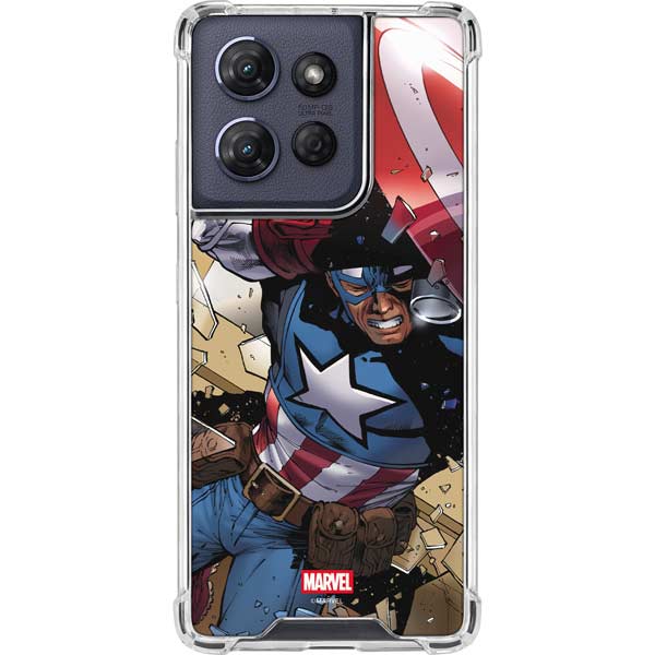 Marvel Captain America Epic Shield Break Moto G 5G (2025) Clear Case