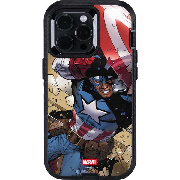 Marvel Captain America Epic Shield Break Otterbox Defender iPhone Skin