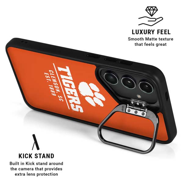 Clemson University Tigers Est 1889 Orange Galaxy S26 Ultra Kickstand Case