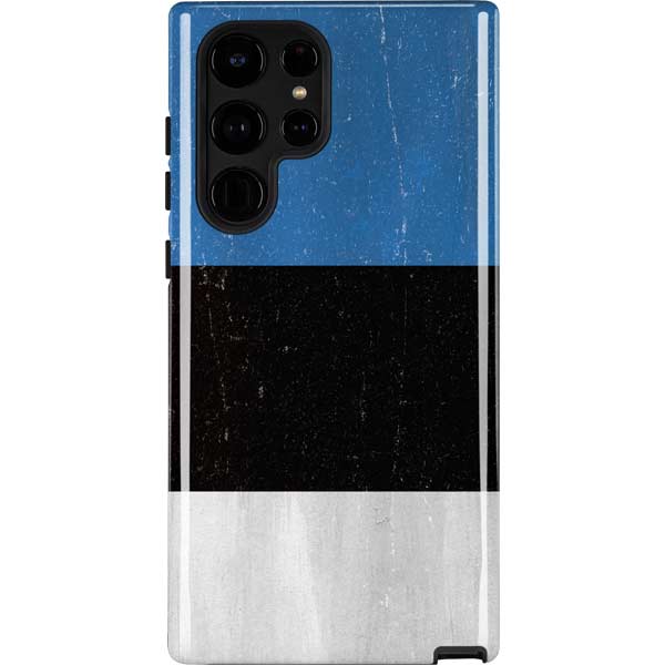 Estonia Flag Distressed Galaxy Cases