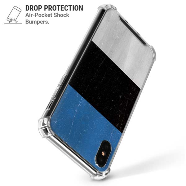 Estonia Flag Distressed iPhone X/XS Clear Case