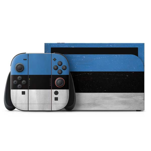Estonia Flag Distressed Nintendo Skins