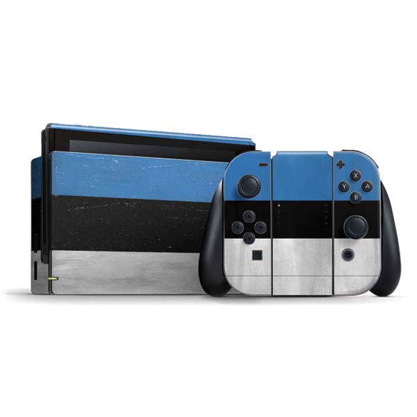 Estonia Flag Distressed Nintendo Skins