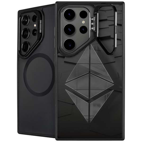 Ethereum Textured Logo Galaxy S26 Ultra Kickstand Case