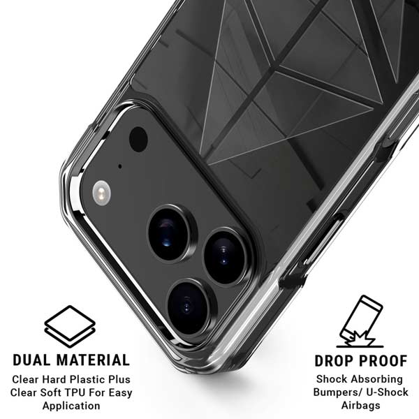 Ethereum Textured Logo iPhone 17 Pro Clear Case