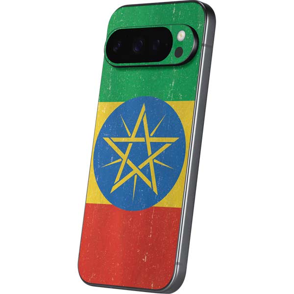 Ethiopia Flag Distressed Google Pixel 10 Pro XL Skin