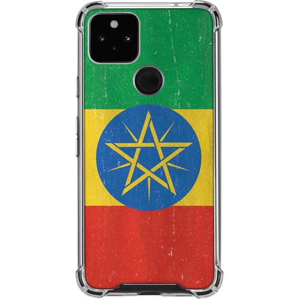 Ethiopia Flag Distressed Pixel Cases