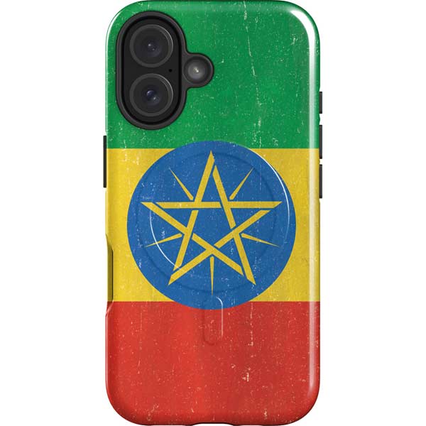 Ethiopia Flag Distressed iPhone 17 Magsafe Impact Case