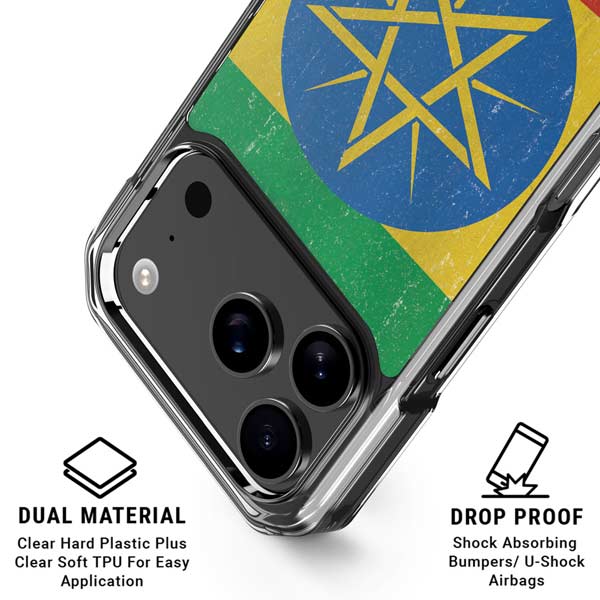 Ethiopia Flag Distressed iPhone 17 Pro Max MagSafe Case