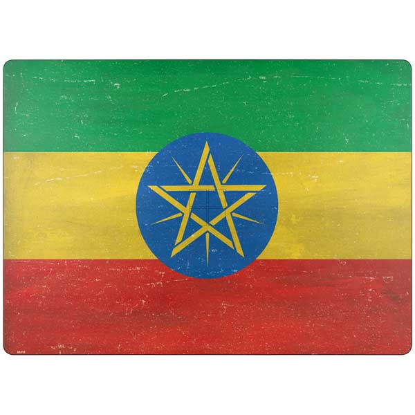Ethiopia Flag Distressed Surface Laptop 7 13.8in Skin