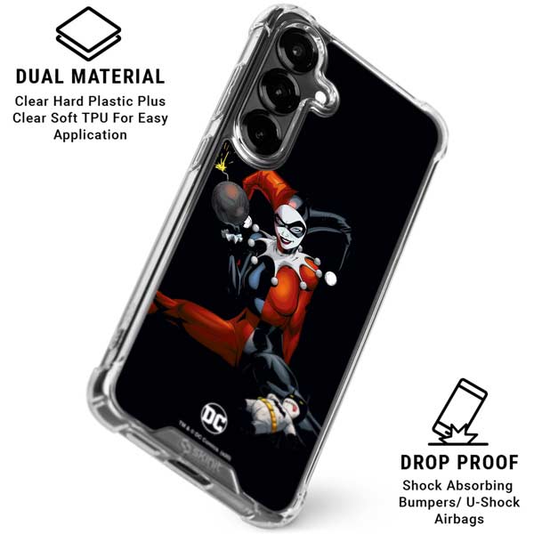 DC Comics Harley Quinn Playfull Pose Galaxy S26 Plus Clear Case