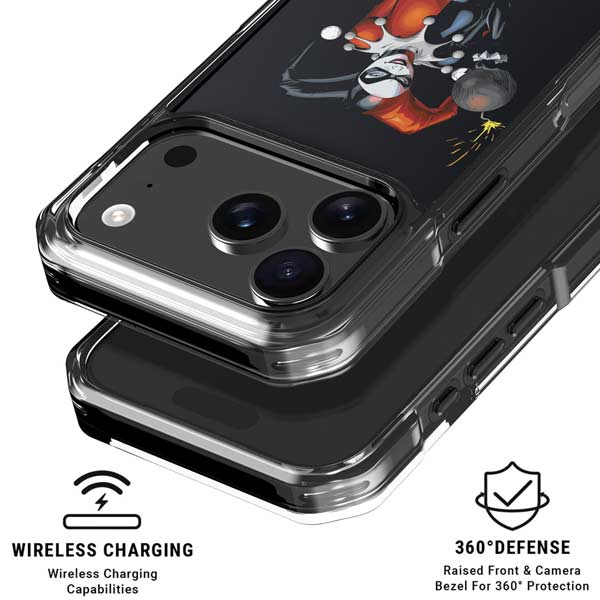 DC Comics Harley Quinn Playfull Pose iPhone 17 Pro Clear Case