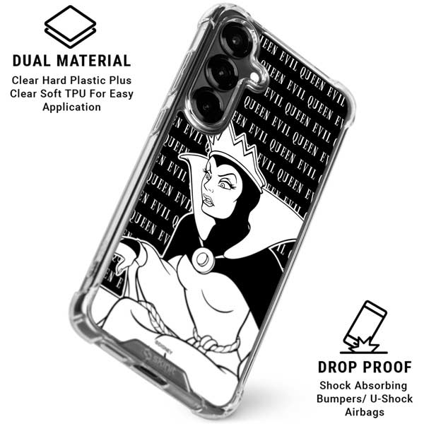 Disney Villains Evil Queen Black and White Galaxy S26 Clear Case