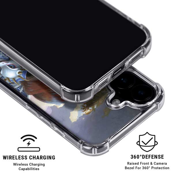 Fairy and Dragons with White and Blue Porcelain Wings by Jasmine Becket-Griffith iPhone 16 MagSafe Case