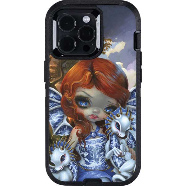 Fairy and Dragons with White and Blue Porcelain Wings by Jasmine Becket-Griffith Otterbox Defender iPhone Skin