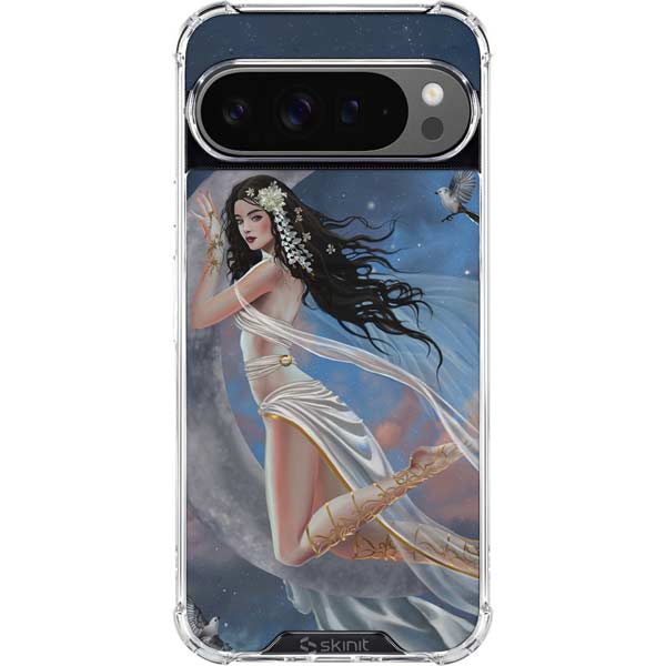 Fairy on Moon with Birds by Nene Thomas Google Pixel 10 Pro XL Clear Case