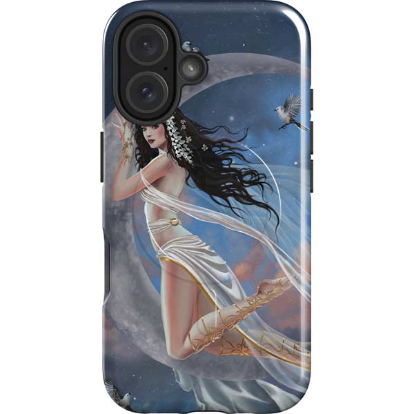 Fairy on Moon with Birds by Nene Thomas iPhone 16 Magsafe Impact Case