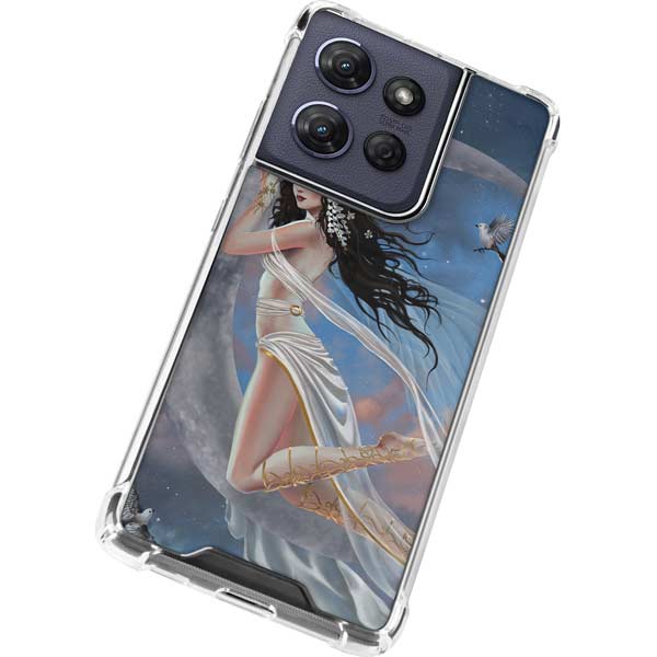 Fairy on Moon with Birds by Nene Thomas Moto G 5G (2025) Clear Case