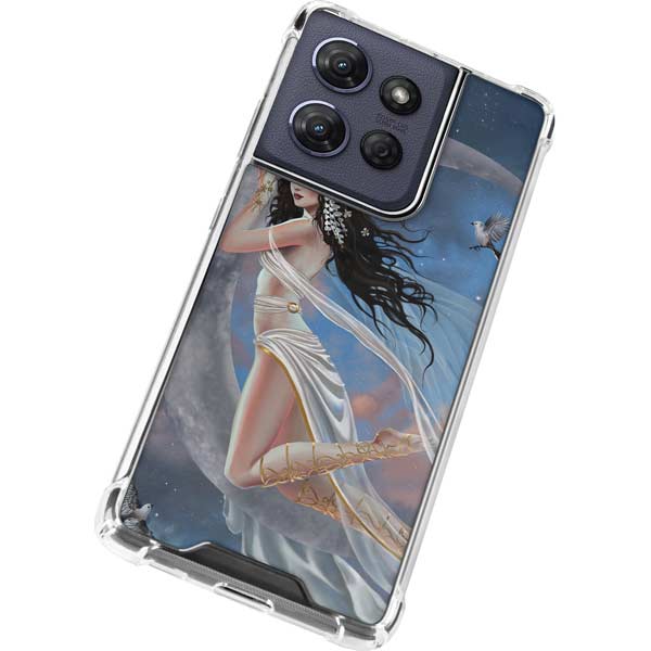 Fairy on Moon with Birds by Nene Thomas Moto G Play 5G (2025) Clear Case