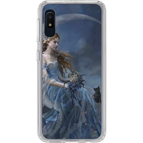 Fairy with Black Cat Sitting on Moon by Nene Thomas Galaxy Cases