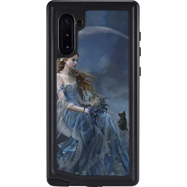 Fairy with Black Cat Sitting on Moon by Nene Thomas Galaxy Cases