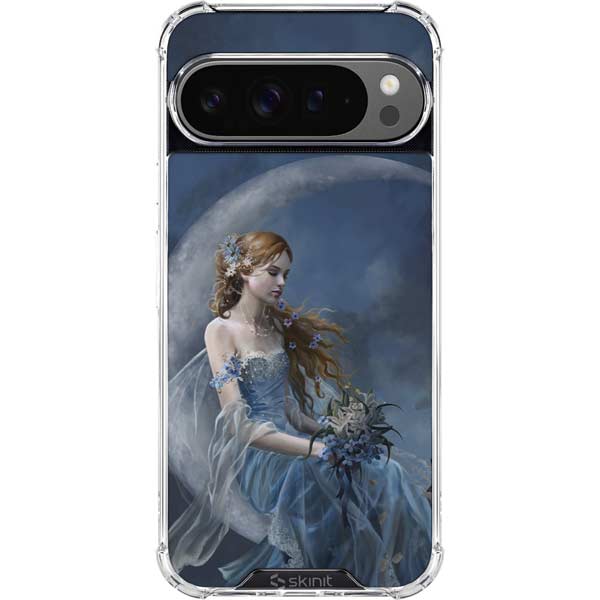 Fairy with Black Cat Sitting on Moon by Nene Thomas Google Pixel 10 Pro XL Clear Case