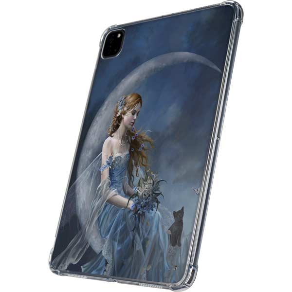 Fairy with Black Cat Sitting on Moon by Nene Thomas iPad Pro 11in (2024) Clear Case