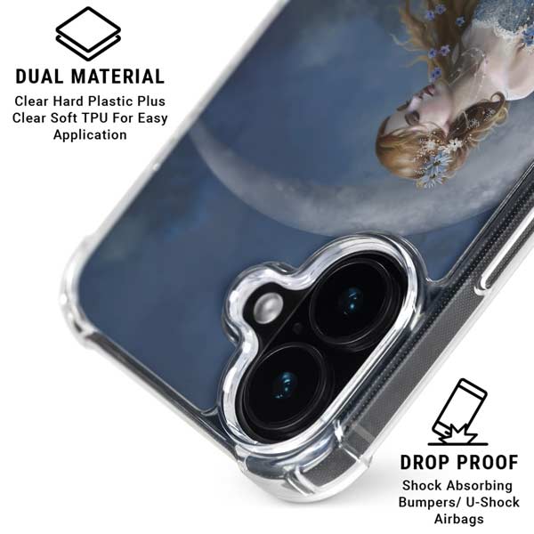 Fairy with Black Cat Sitting on Moon by Nene Thomas iPhone 17 MagSafe Case