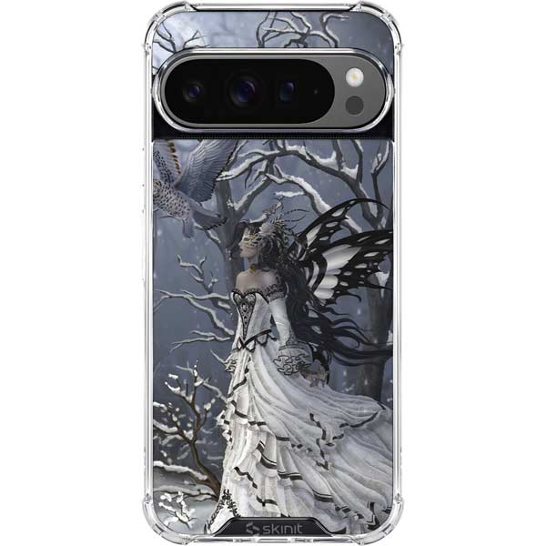 Fairy with Owl in Snow by Nene Thomas Google Pixel 10 Pro Clear Case