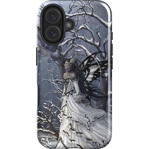Fairy with Owl in Snow by Nene Thomas iPhone 16 Magsafe Impact Case