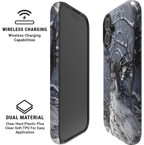 Fairy with Owl in Snow by Nene Thomas iPhone 16 Magsafe Impact Case