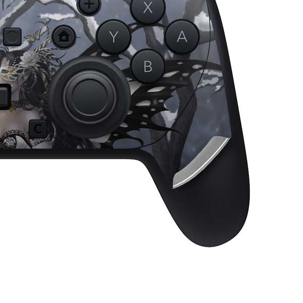 Fairy with Owl in Snow by Nene Thomas Nintendo Switch 2 (2025) Pro Controller Skin