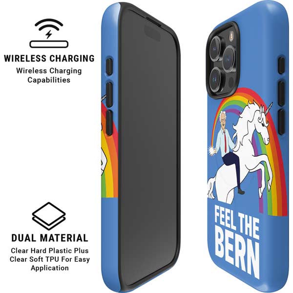 Feel The Bern Unicorn iPhone 16 Pro Magsafe Impact Case