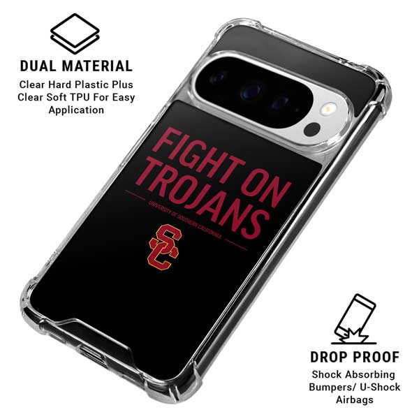 University of Southern California Fight On Trojans Google Pixel 10 Pro XL Clear Case
