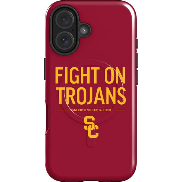 University of Southern California Fight On Trojans Red iPhone 16 Magsafe Impact Case