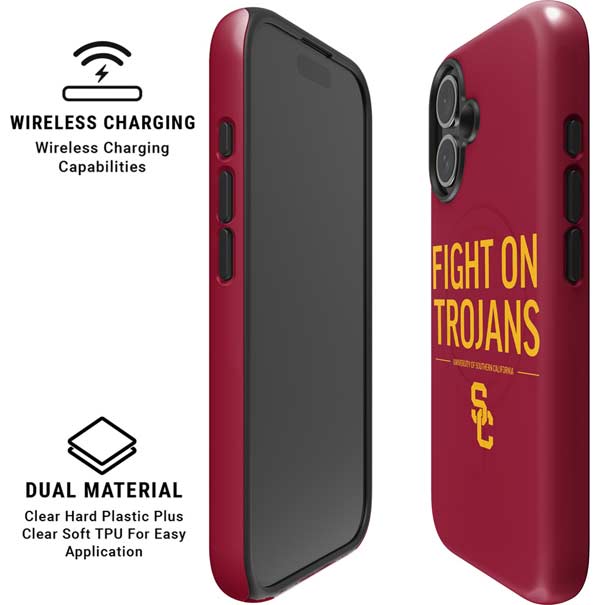 University of Southern California Fight On Trojans Red iPhone 16 Magsafe Impact Case