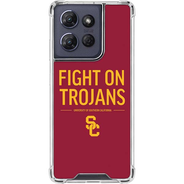 University of Southern California Fight On Trojans Red Moto G 5G (2025) Clear Case