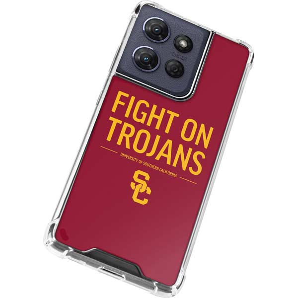 University of Southern California Fight On Trojans Red Moto G 5G (2025) Clear Case