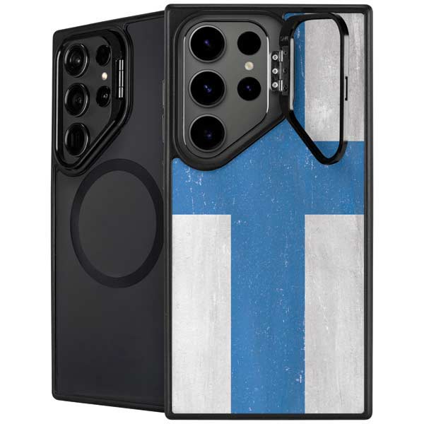 Finland Flag Distressed Galaxy Cases