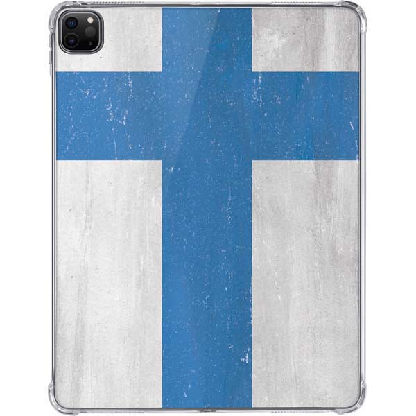 Finland Flag Distressed iPad Pro 11in (2024) Clear Case