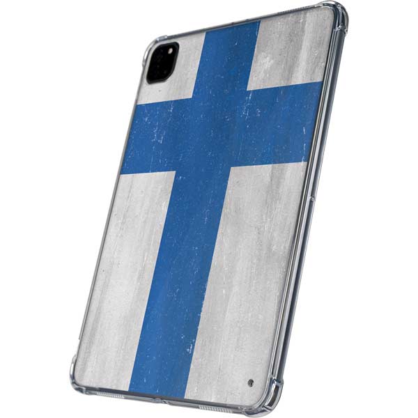 Finland Flag Distressed iPad Pro 11in (2024) Clear Case