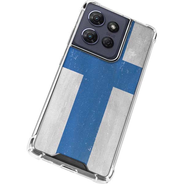Finland Flag Distressed Moto G Play 5G (2025) Clear Case