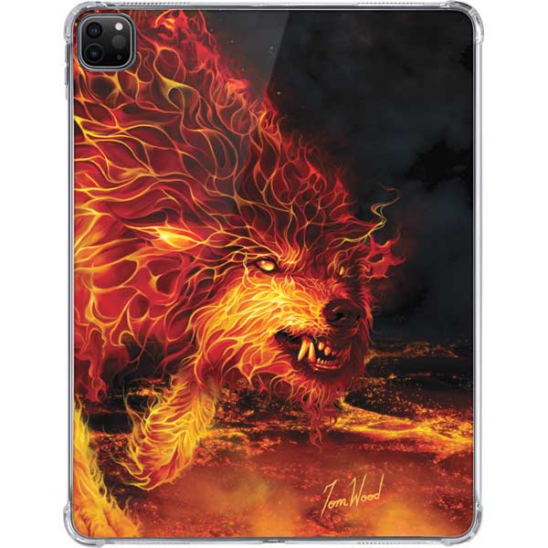 Fire Stalker Wolf by Tom Wood iPad Pro 11in (2024) Clear Case