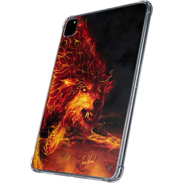 Fire Stalker Wolf by Tom Wood iPad Pro 11in (2024) Clear Case