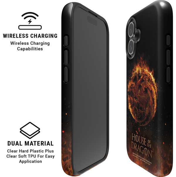 HBO House of the Dragon Flaming Tararyen Sigil iPhone 16 Magsafe Impact Case